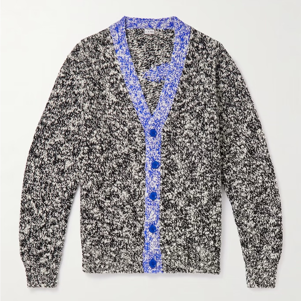 LOEWE
Logo-Intarsia Wool-Blend Cardigan